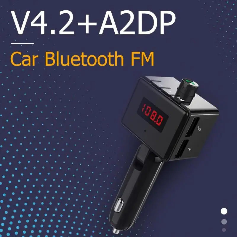 VODOOL B6S, Bluetooth, fm-передатчик, гарнитура, автомобильный комплект, стерео аудио, музыка, MP3 плеер с двойным USB зарядным устройством, поддержка AUX, TF карты