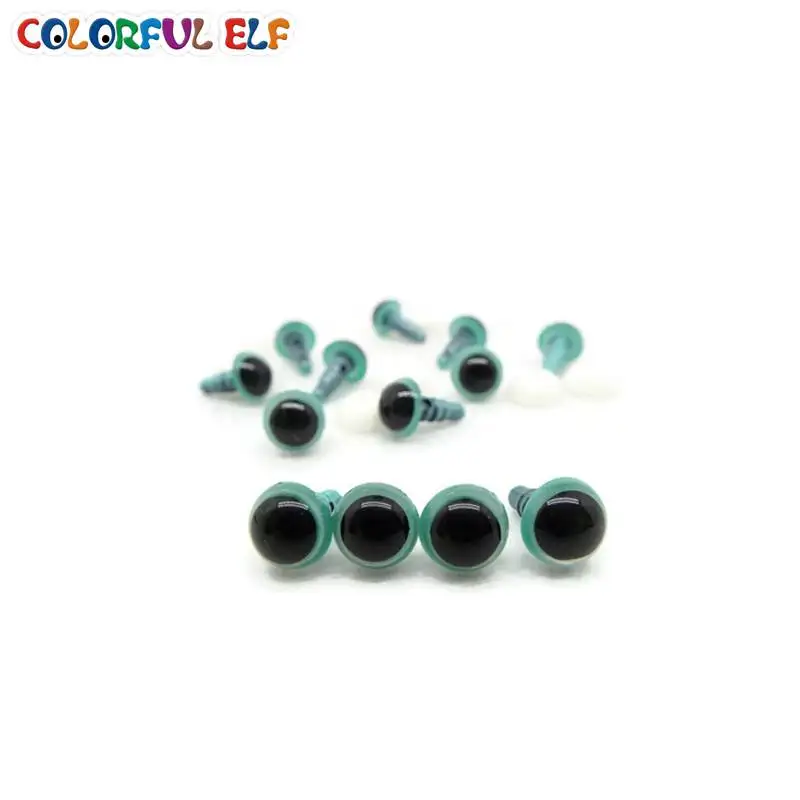 20 pçs/lote 8mm/9mm/10mm/12mm/15mm/18 milímetros acessórios do brinquedo boneca de Plástico olhos/Coloridos olhos de segurança por atacado/cor misturada