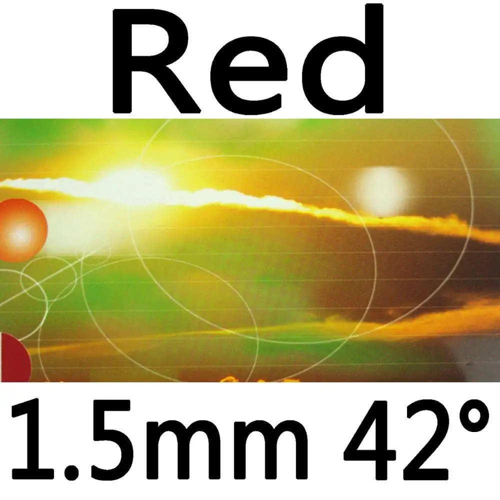 red 1.5mm H42 Dawei 388A-4 скорость+ Спин Тип pips-в настольный теннис пинг-понг резиновый с губкой - Цвет: red 1.5mm H42