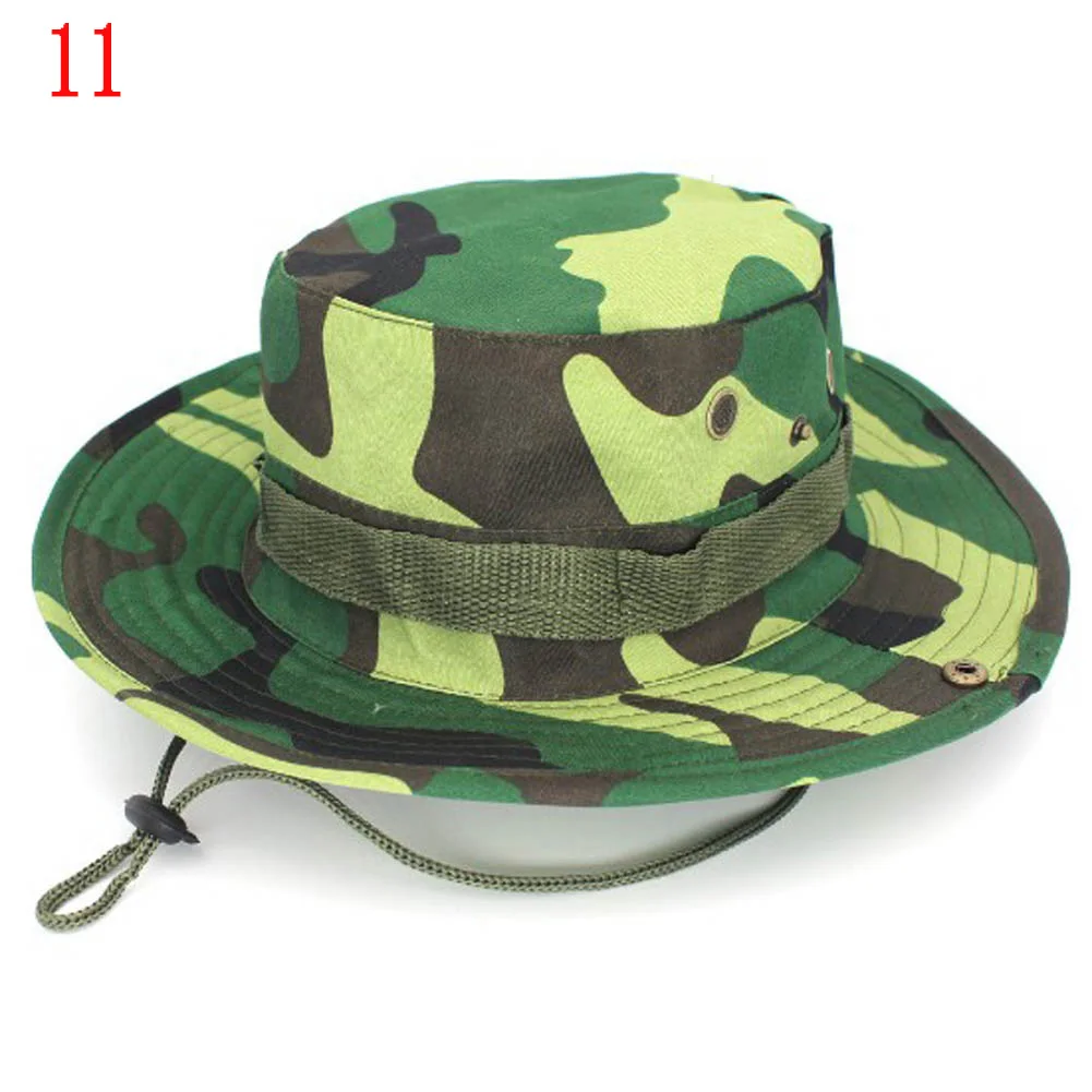 Шляпы Boonie Тактические страйкбол камуфляж снайпера дерево ведро шляпа аксессуары повседневные военные армейские американские военные Мужская шапочка из спандекса - Цвет: 11