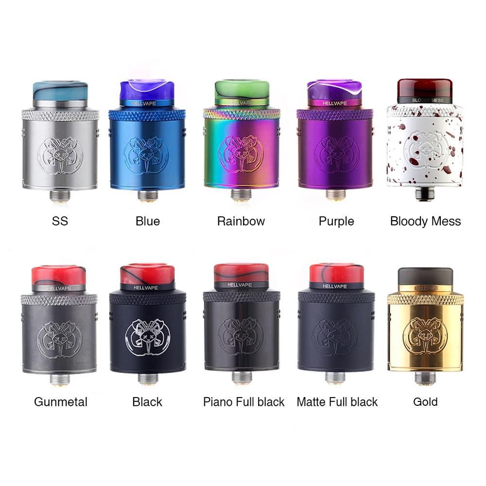 Горячая Распродажа Hellvape Drop Dead RDA 24 мм Диаметр с 14 боковыми отверстиями для воздушного потока& BF Squonk Pin VS Dead Rabbit SQ RDA электронная сигарета