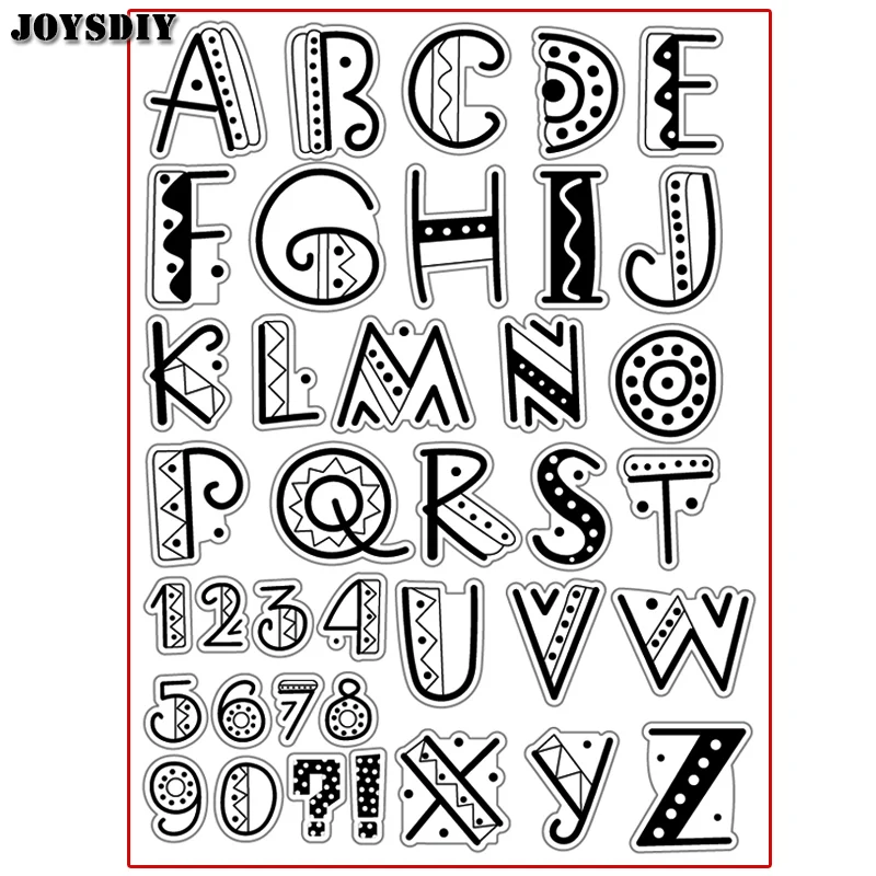CUTE NEW DESIGN ALPHABET NUMBER Scrapbook DIY photo cards account rubber stamp clear transparent Handmade card | Канцтовары для