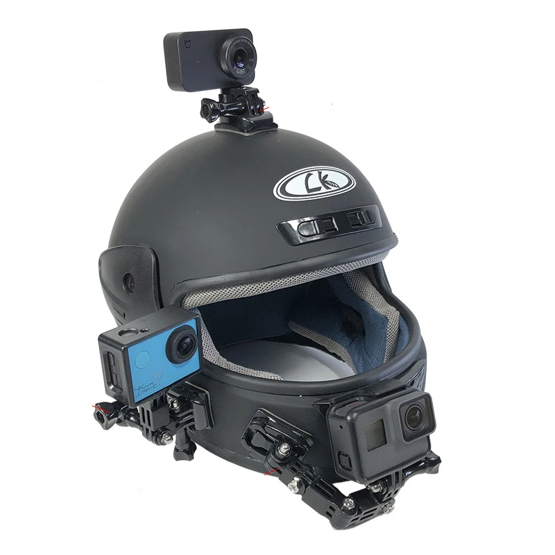 3 способа держатель крепление мотоциклетный шлем кронштейн для GoPro Hero 7 6 5 4 SJCAM Sj4000