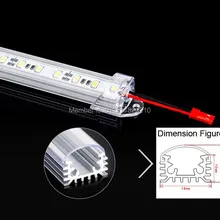Fanlive-алюминиевый профиль корпус жесткий бар огни 5630 SMD 36 0,5 м пикселей светодиодные полосы света DC24 вольт по FedEx 40 шт Лот