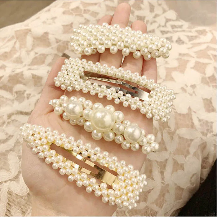 

2019 Hot Fashion vintage Cute Pearl hairpins hairgrips headwear barrette hair pin clip grip styling ornament accessories