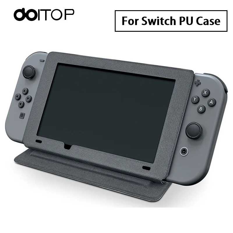 

DOITOP For Switch Game Consoles Ultra Slim Folding Stand Cover Case PU Leather Case Portable Back Protection Anti-scratch B3
