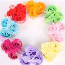 Yanqina Отбеливающее мыло для тела для ванны мыло лепестки роз, свадьба подарок на день Святого Валентина 3 шт