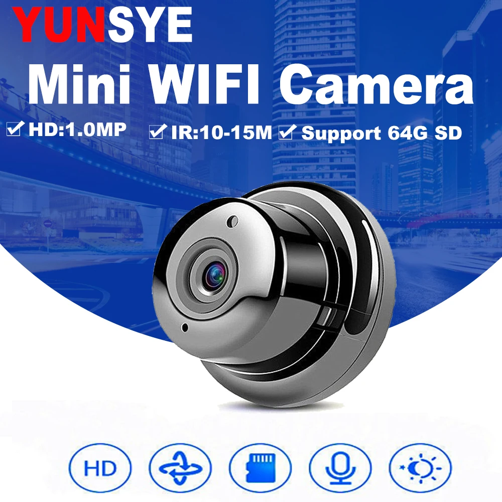 2.1mm lens 720P Wireless wifi camera Night Vision Smart Home Security IP Camera wifi camera 720P surveillance MINI Camera