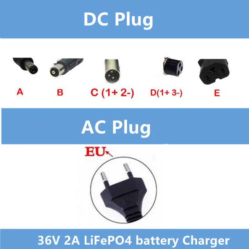 36 V 2A LiFePO4 зарядное устройство 43 8 используется для 12 S электрический велосипед