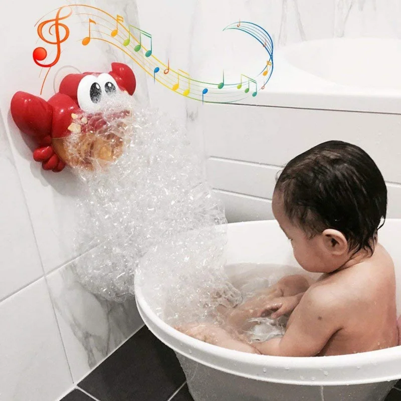 

Children Crab Bubble Machine Electric Music Bath Bubbler Bath products For Kids Generate Bubbles crab Shape