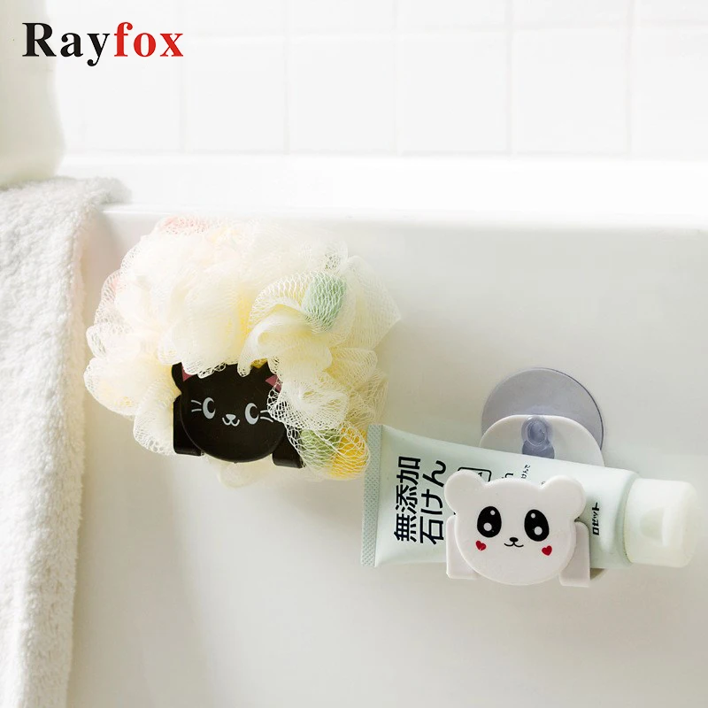

Kitchen Gadgets Multi-function Wall-Attached Useful Cute Cartoon Suction Cup Soap Sponge Drain Rack Bathroom Accessories Storage