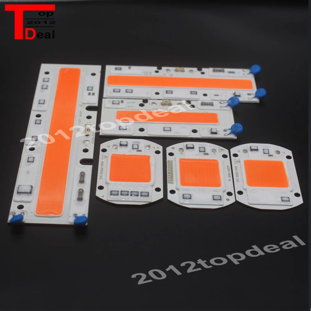 20 Вт 30 50 70 полный спектр LED COB 60 мм 90 110 160 110/220 В Смарт IC светильник для роста