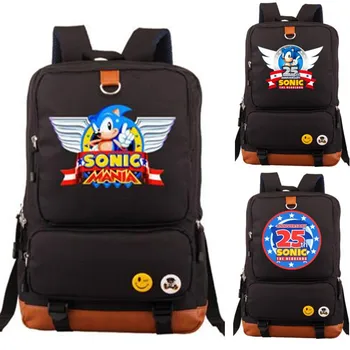 

Sonic Mania The Hedgehog Anniversary 25th School Backpack Students Bag Laptop Bag Xmas Gift Boys Girls
