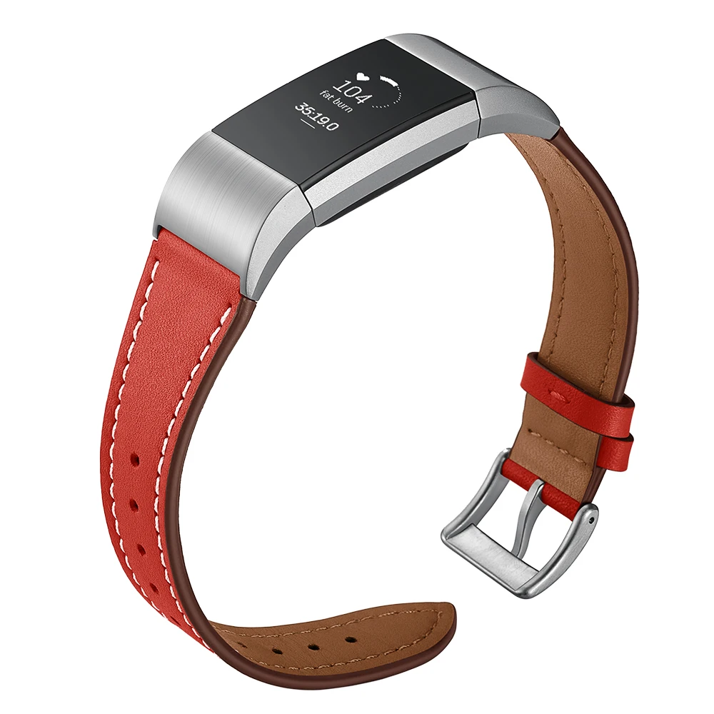 Цветной 4 цвета ремешок из натуральной кожи для FitBit Charge 2 замена Смарт-браслет часы ремешок спортивный браслет ремешок