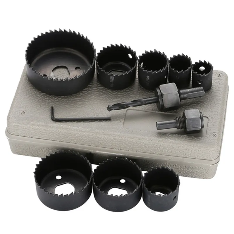 Buy 11 Pcs Hole Saw Drill Bits 3/4" 2 1/2" Wood Sheet
