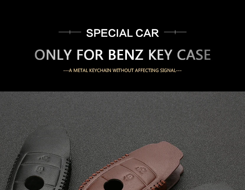 For Mercedes Benz A C E Class W213 E200 E260 E300 E320 W205 W177 E43 E400 W205 W222 A205 A217 Maybach Leather Car Key Cover Case