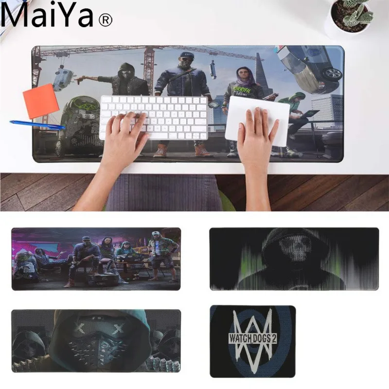 

MaiYa New Printed Watch Dogs 2 Customized MousePads Computer Laptop Anime Mouse Mat Rubber Mouse Durable Desktop Mousepad