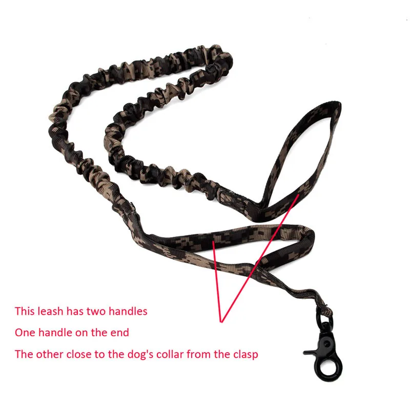 

Nylon 1000D Tactical Military Police Dog Training Leash Elastic Pet Collars