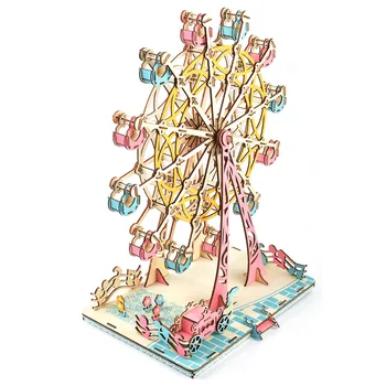 

3d Wooden Puzzle Game Assembly Toy Self-Assembly Toy Gift Step-By-Step Instructions Woodcraft Construction Kit