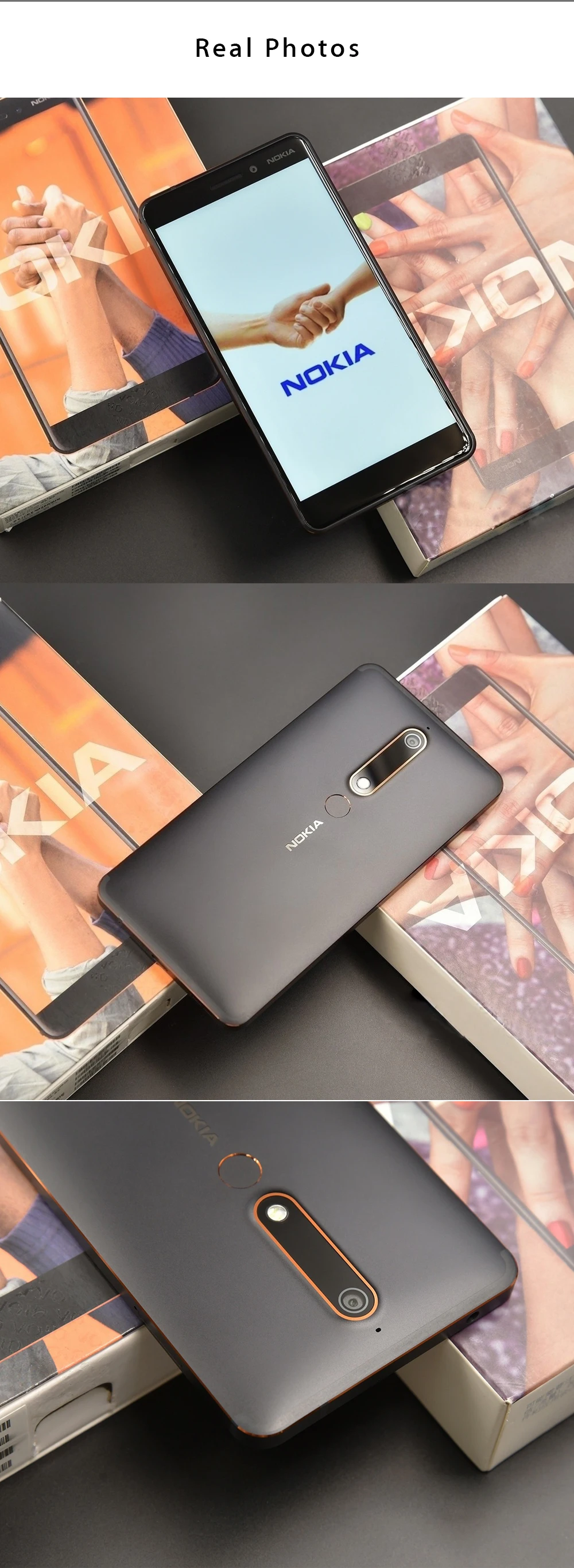 Nokia 6 второго поколения 2 TA-1054 Dual Sim разблокированный телефон на ОС Android LTE GSM 5,5 ''16 МП Восьмиядерный 4 Гб ram 64 Гб rom