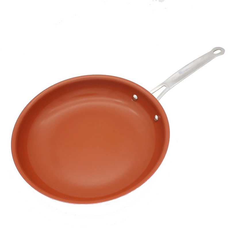 

Non-stick Copper Frying Pan 8/10/11/12 Inches Copper Red Pan With Ceramic Induction Chef Pans Saucepan Oven & Dishwasher Safe