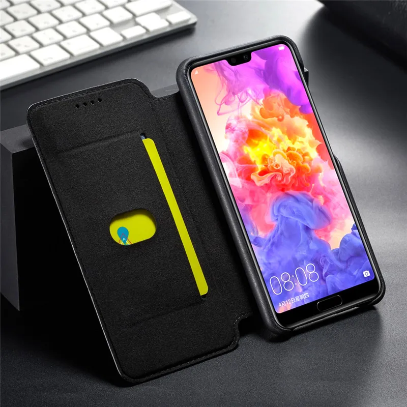 Роскошный кожаный чехол в стиле ретро для huawei P20 Pro Lite, флип-бумажник, держатель для карт, чехол для телефона iPhone XS Max XR X 8 7 6 6 S Plus Coque