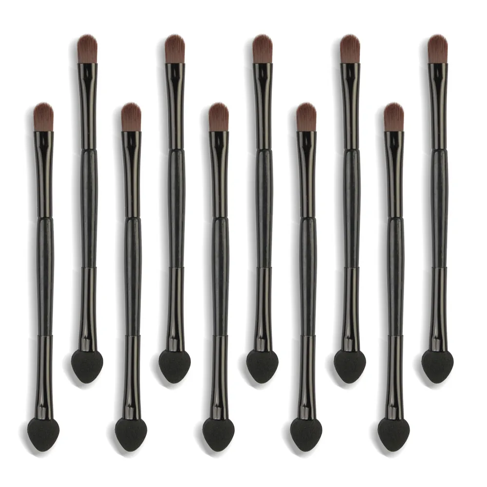 MAANGE 10pcs Eyeshadow Cosmetic Brushes Double Head Makeup Brush