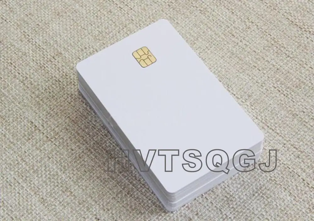 100 шт./лот SLE4442 чип белый пустой ПВХ свяжитесь карта памяти IC