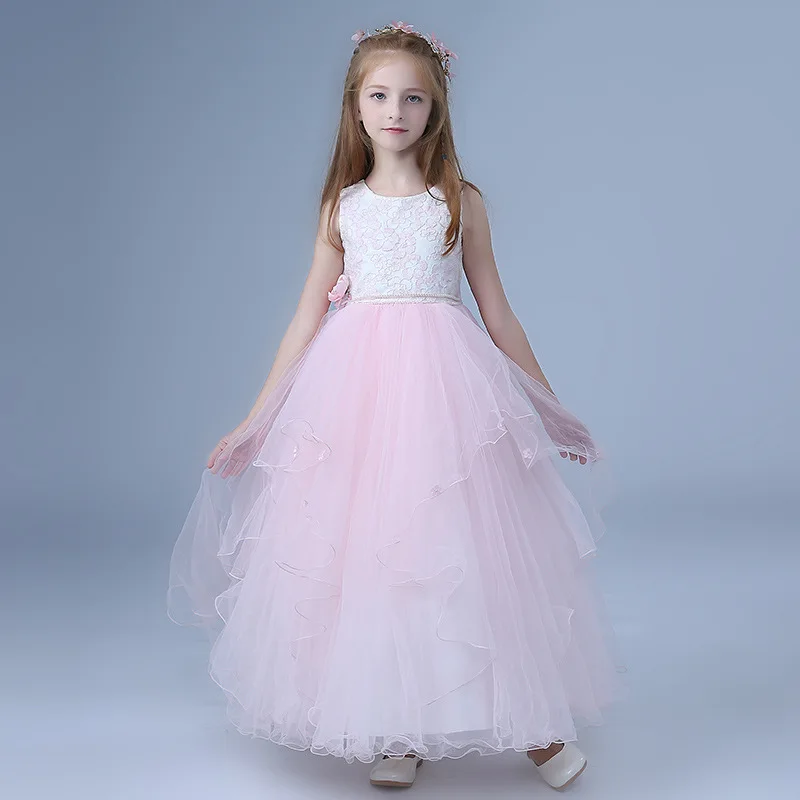 

Beach Long Girls Party Dress Wedding Christmas Pink Vestido De Festa Longo 2018 Girl Clothes 4 6 8 10 12 14 16 18 Years 184014
