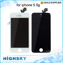 Replacement For iPhone 5G LCD 5 LCD Display + Touch Screen Digitizer Assembly Black White Brand New No Dead Pixels Spot Stripes