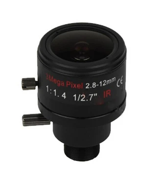 

3 Megapixel Fixed Iris M12 HD 2.8-12mm Varifocal cctv IR HD Lens,F1.4,manual focus zoom,view angle 90~28degree