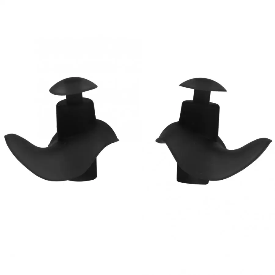 Аксессуары для водных видов спорта, бассейна, 1 пара, профессиональные силиконовые водонепроницаемые затычки для ушей для плавания, дайвинга(черные), затычка для ушей