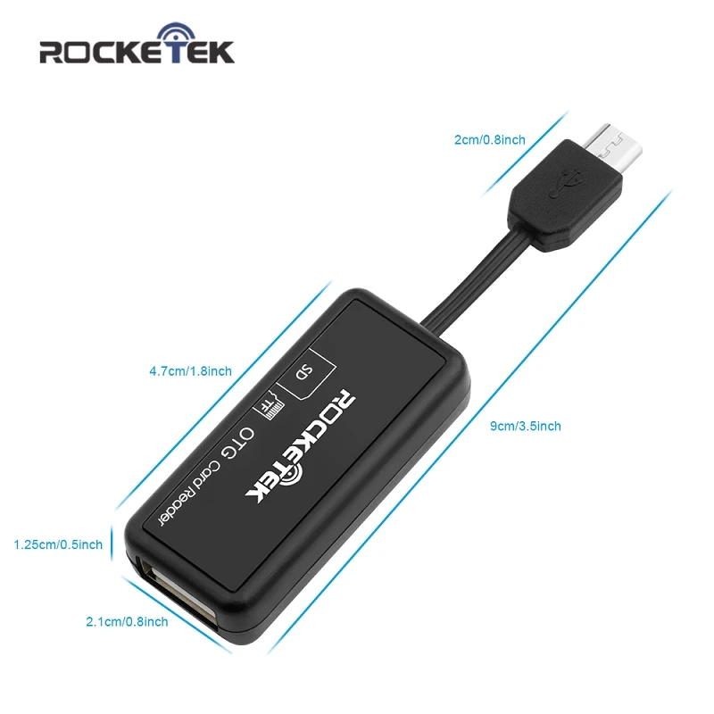 Rocketek Micro usb 2,0 otg считыватель карт памяти телефона адаптер кардридер для TF micro SD microsd Ридеры