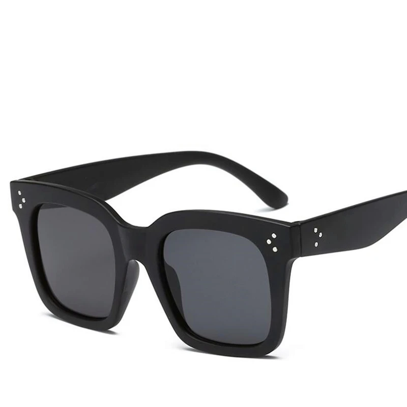 Ким солнечные очки в стиле Кардашьян леди плоский верх очки Lunette Femme женские роскошные брендовые солнцезащитные очки для женщин с заклепками Защита от солнца Glasse UV400 - Цвет линз: Sand Black