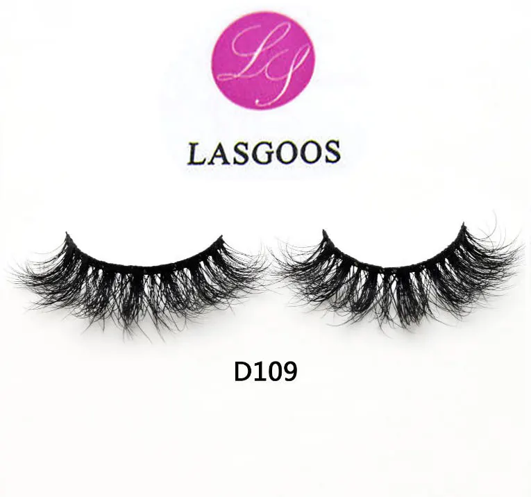 LASGOOS 1 Pair Boxed 100% Mink 3D Fluffy Cluster Natural Eye Beauty Fake Lashes False Eyelashes D109 | Красота и здоровье