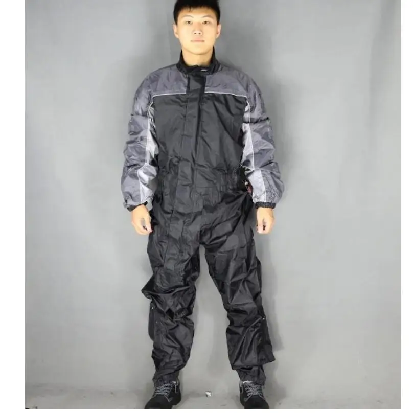 

L-3XL Men's Motorcycle Jersey One-piece Raincoat Single Motorcycle Raincoat Repairman Jumpsuit Male Overalls Big Size Clothing