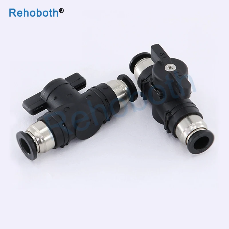 

Black pneumatic quick quick insertion PU air pipe joint hand valve BUC-4mm/6mm/8mm/10mm/12mm air valve ball valve switch