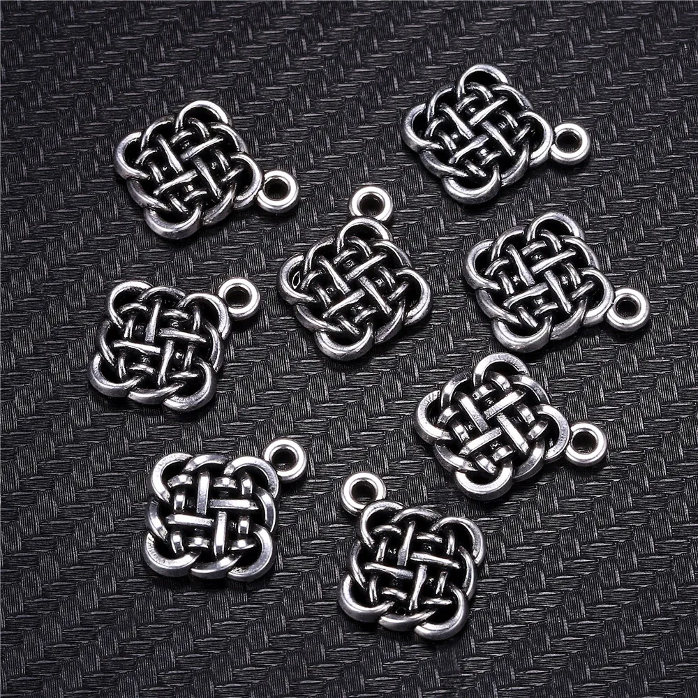 Download 50PCS 16x19mm Silver Color Traditional Hollow Out Chinese ...