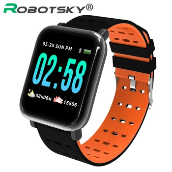 

Men A6 Smart Watch Blood Pressure Heart Rate Monitor Sport Fitness Tracker Waterproof SmartWatch Women Clock for IOS Android
