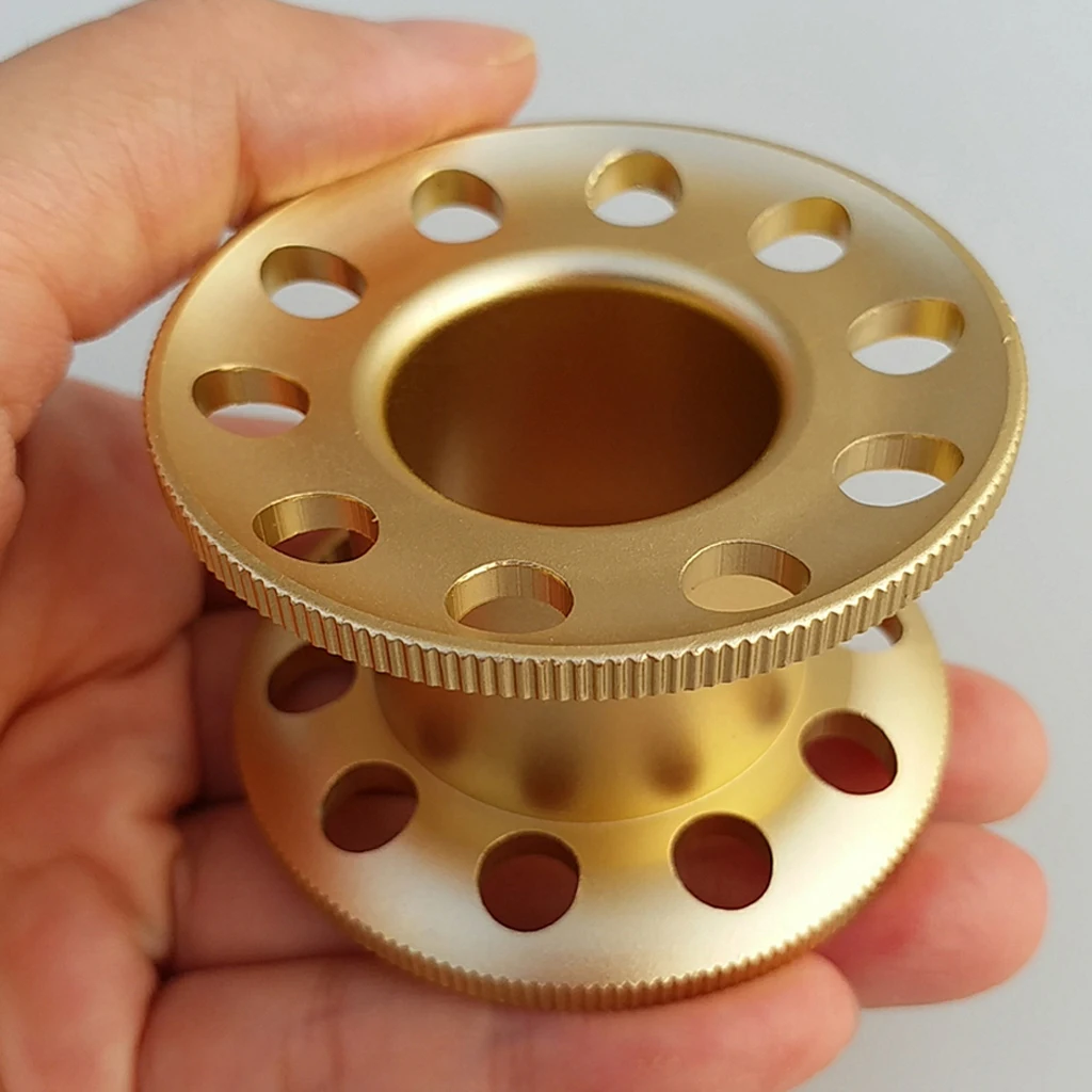 Portable Aluminum Alloy Finger Wreck Reel Scuba Diving Tech Spool Guide Line Spool Snorkeling Gear Water Sports Accessories