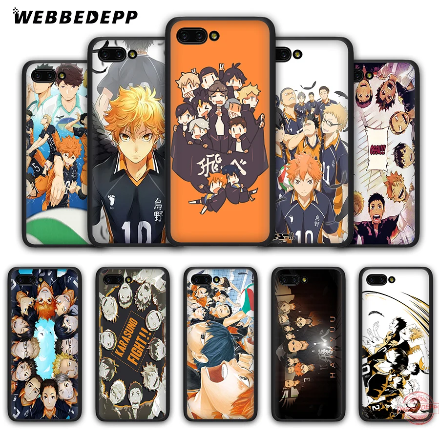 

WEBBEDEPP Cool Anime Volleyball Haikyuu Soft Case for Honor 20 10 9 9X 8 Lite 8C 8X 7X 7C 7A 3GB 6A Pro View 20