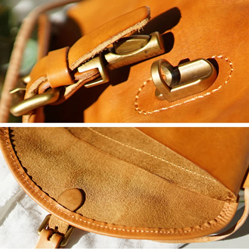 AETOO Leather Art Mini Retro Crossbody bag, female do old small satchel, handmade cowhide simple shoulder small dumpling bag