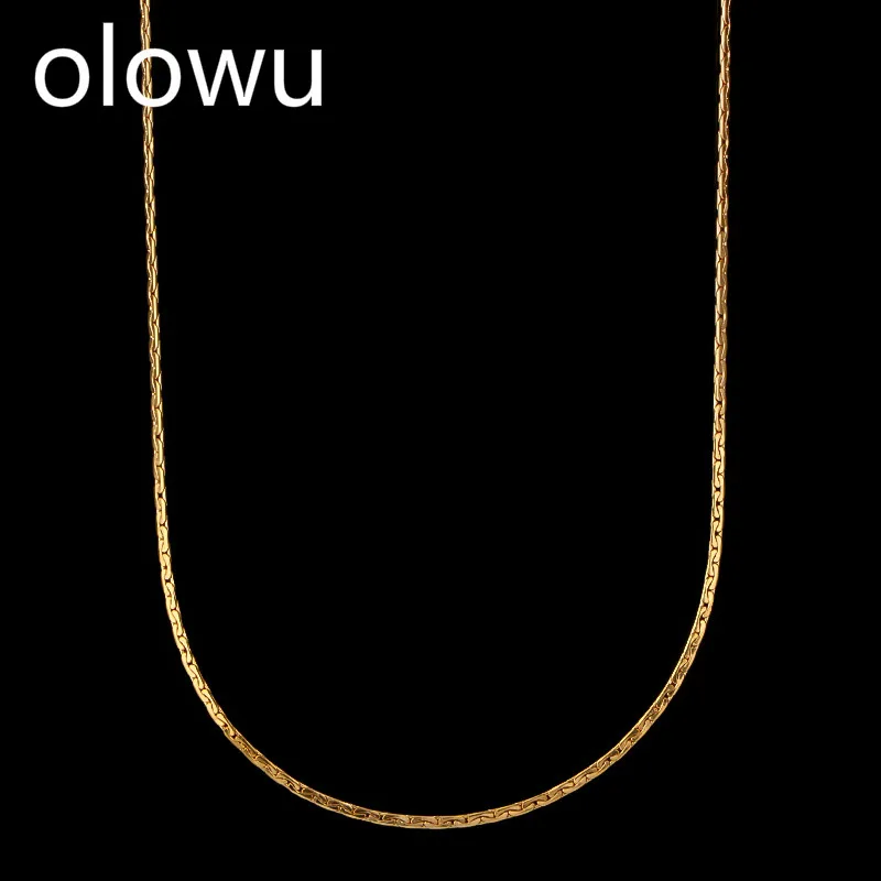 Ожерелье с подвеской olowu винтажное золотое ожерелье из нержавеющей стали для
