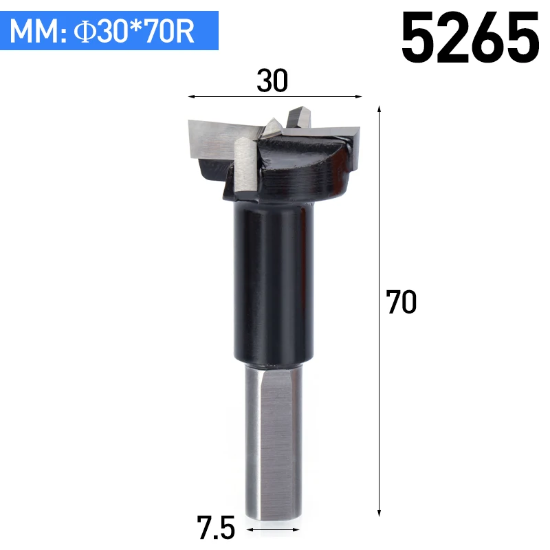HUHAO 1 шт. ЧПУ деревообрабатывающий ряд отверстие бурения диам. 15-35 хвостовик сверла 7,5 мм для изготовления отверстия с высоким износостойким легированным лезвием - Цвет: 5265R