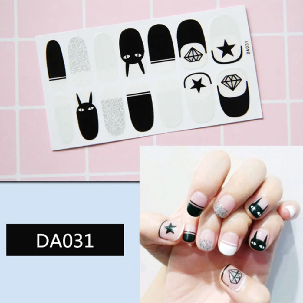 DA031 Наклейки для ногтей фольгированные наклейки для ногтей DIY наклейки для маникюра декоративные советы- MS - Цвет: DA031