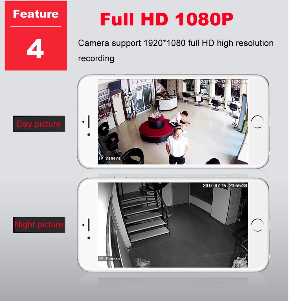 Full HD 2MP/5MP Беспроводная ip-камера безопасности, Wi-Fi, встроенный микрофон, звукосниматель Onvif 2,4, обнаружение движения, 128G, слот для памяти SD