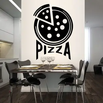 

Wall Decal Vinyl Pizza Pizzeria Italy Kitchen Food inscription signboard