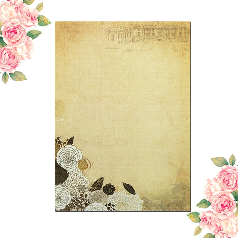 A4 8 Designs Floral Writing Paper