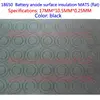 18650 batería de litio junta de aislamiento papel Pakistán rápido película aislante 18650 superficie plana aislamiento pad negro etiqueta ► Foto 1/2