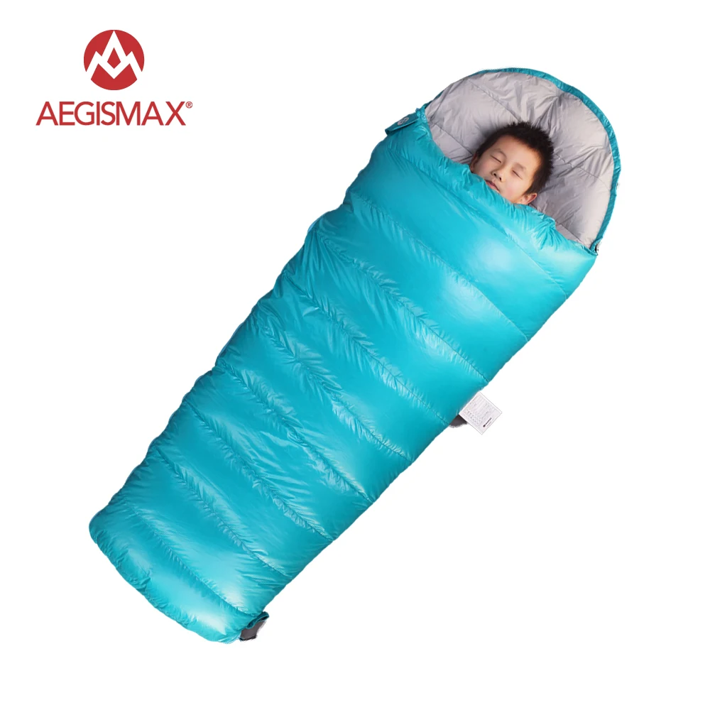 Buy  AEGISMAX Children Envelope 95% Sleeping bags White Goose Down for Kids Camping Blue Pink